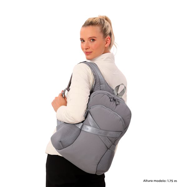 Mochila Mujer Knitty L Deportivo  Gris