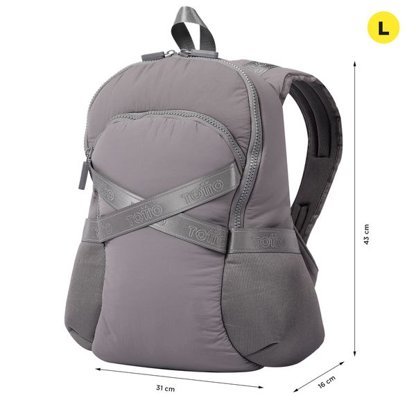 Mochila Mujer Knitty L Deportivo  Gris