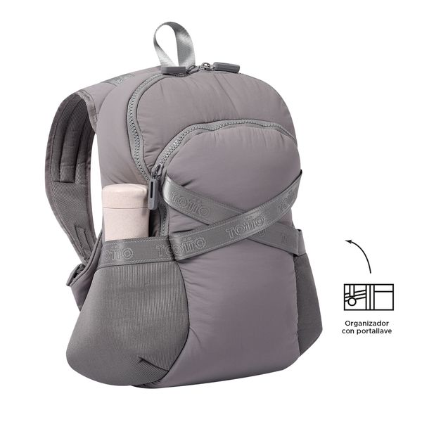 Mochila Mujer Knitty L Deportivo  Gris