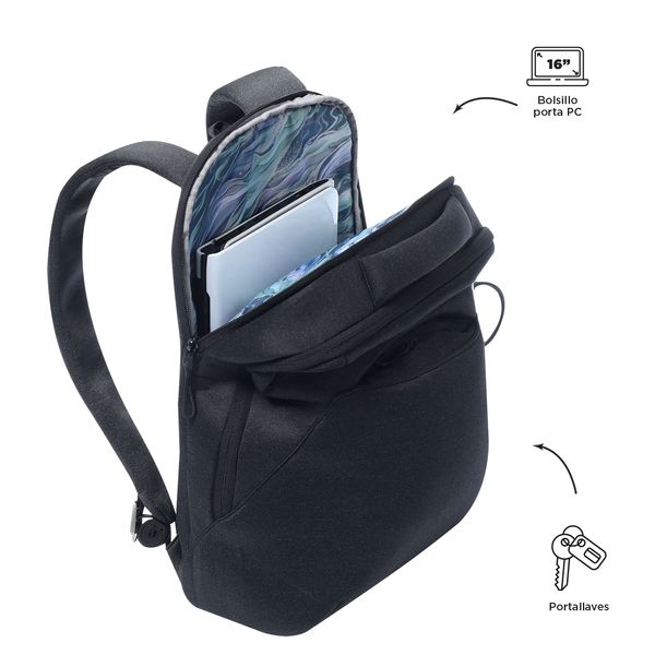 Mochila Mediana Porta Laptop 16 Con Bolsillo Secreto