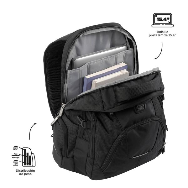 Mochila Ergonomica Extra Grande Porta Laptop 15.4 Con Correas De Compresion