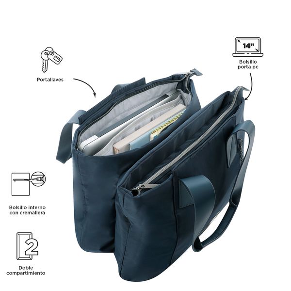 Bolsa de Dama - Mujer con Porta Laptop 14 Tote KITO