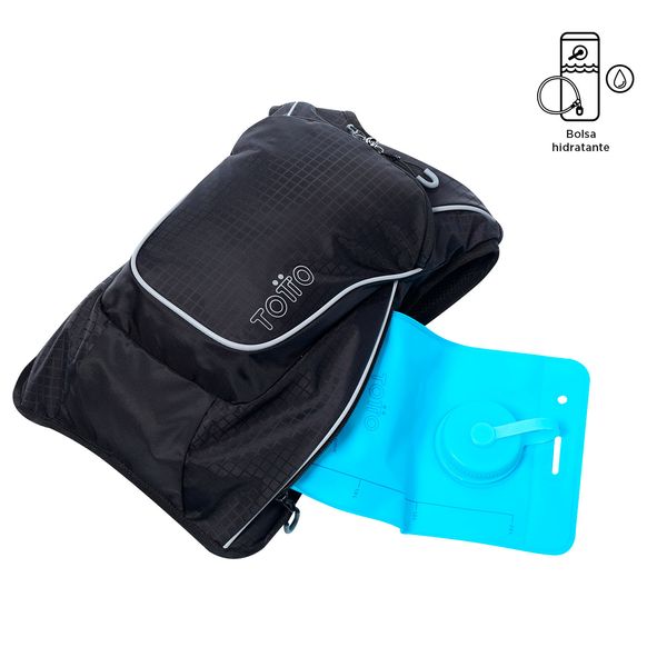 Mochila Hidratante Ergonomica Con Bolsa De 1.5 Litros Repelente A Liquidos