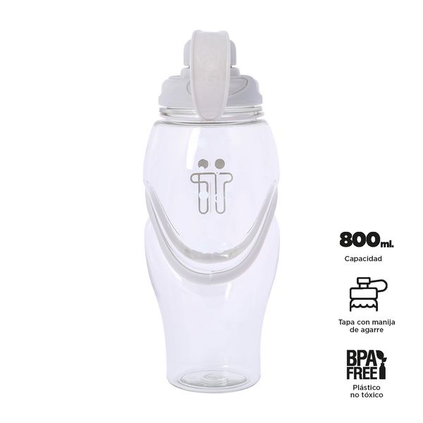 Botellon Plastico Dexter 800 Ml Gris