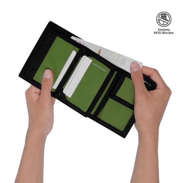Cartera Para Hombre Con Monedero Y Bloqueo Rfid Contrast Mee