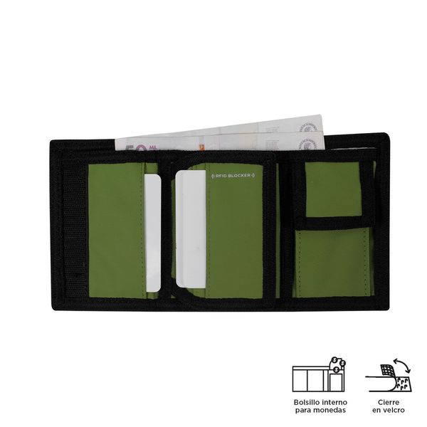 Cartera Para Hombre Con Monedero Y Bloqueo Rfid Contrast Mee