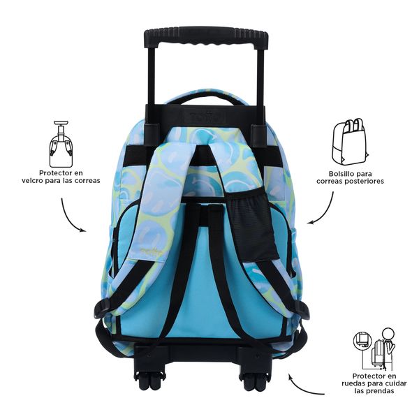 Mochila Escolar Con Ruedas Para Ninas Porta Laptop 15.4 Proteccion Contra Impactos