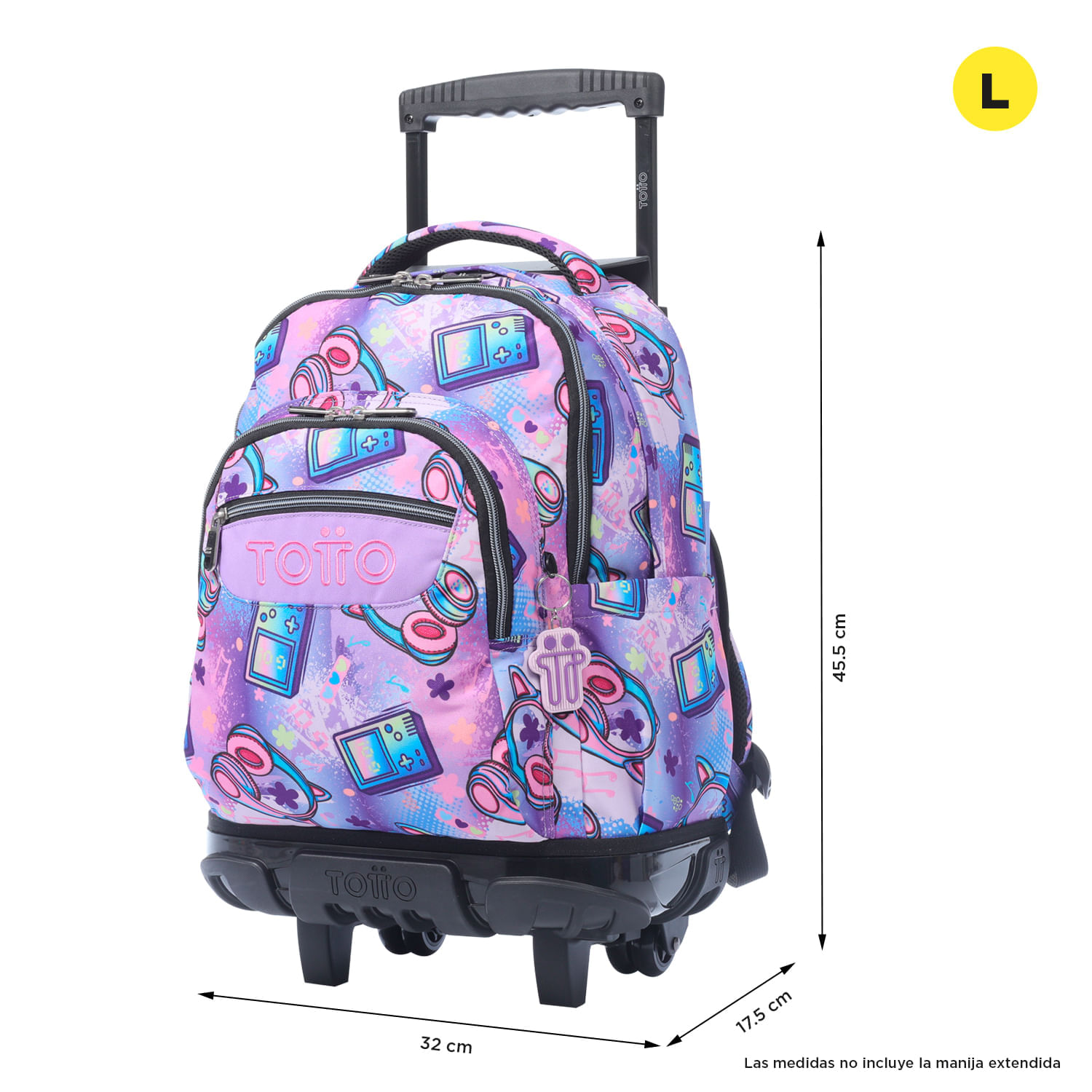Mochila Escolar Con Ruedas Para Niñas Porta Laptop Protección