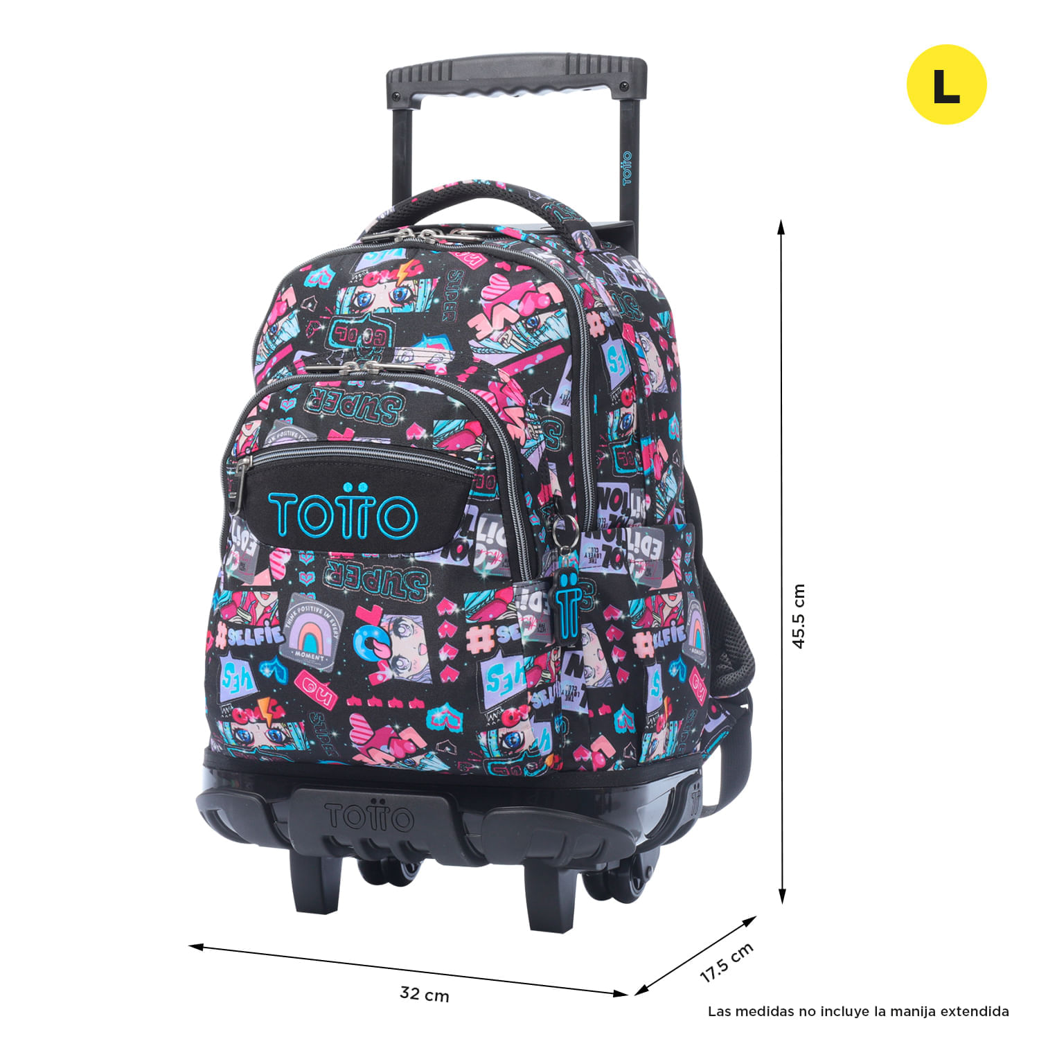 Mochila Escolar Con Ruedas Para Niñas Porta Laptop Protección