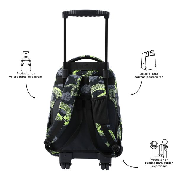 Mochila Escolar Con Ruedas Para Ninas Porta Laptop 15.4 Proteccion Contra Impactos
