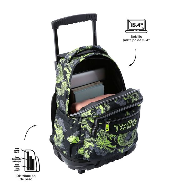 Mochila Escolar Con Ruedas Para Ninas Porta Laptop 15.4 Proteccion Contra Impactos