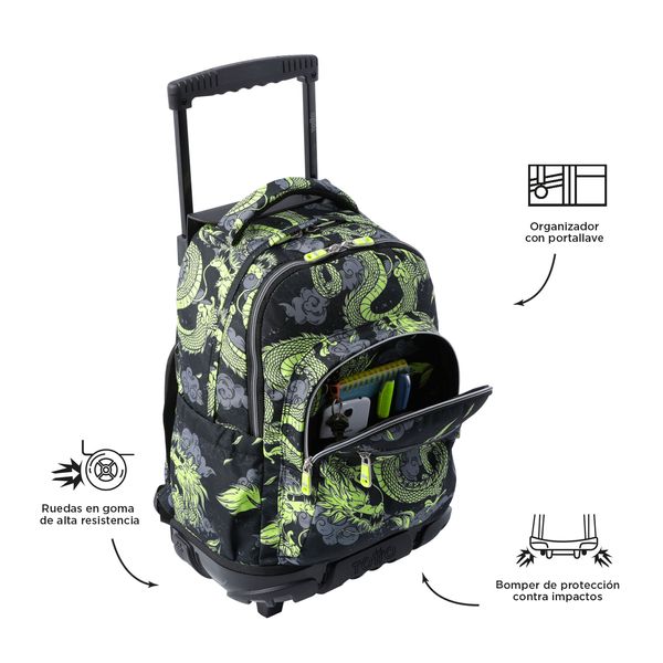 Mochila Escolar Con Ruedas Para Ninas Porta Laptop 15.4 Proteccion Contra Impactos