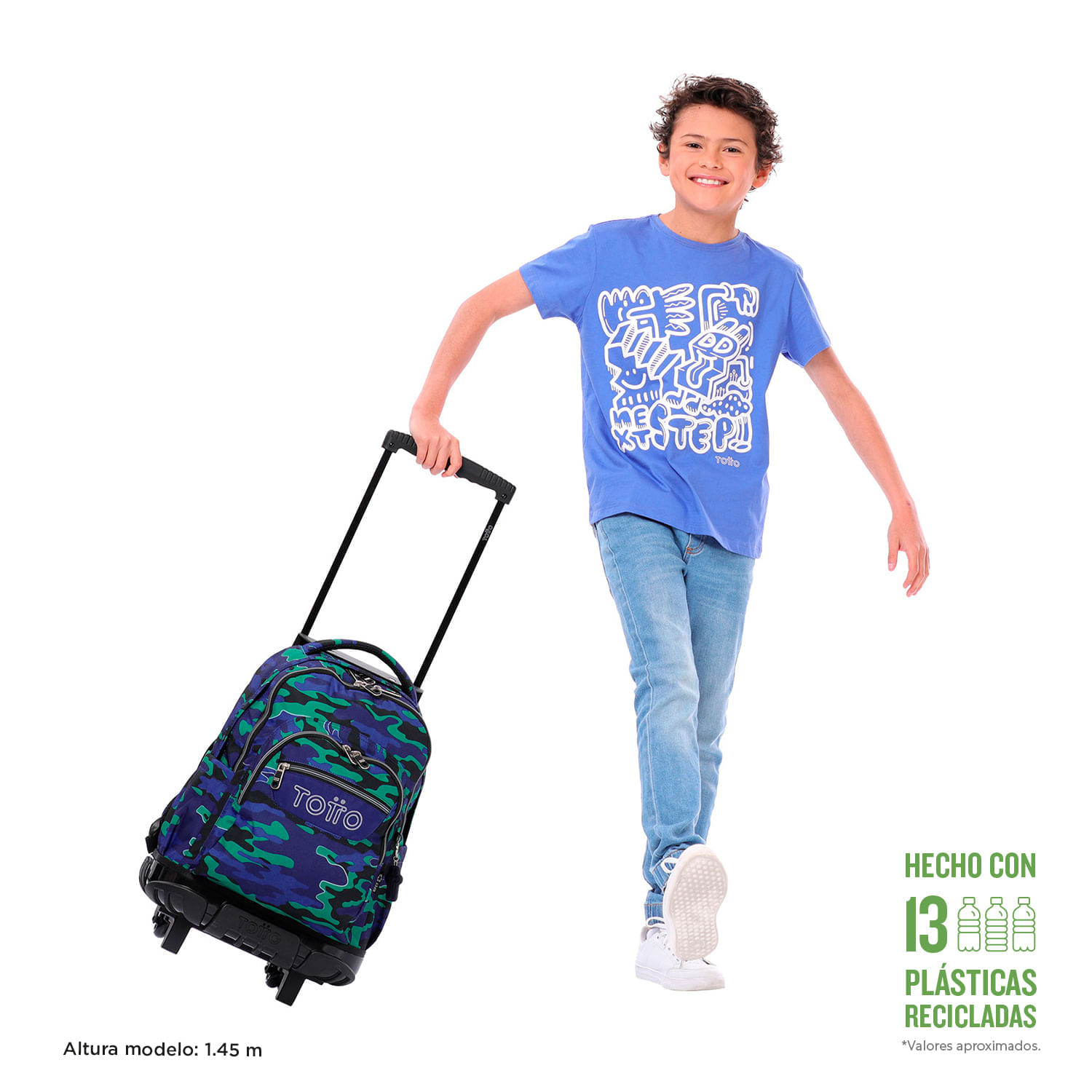 Mochilas Totto Con Ruedas Amazon Mochila Escolar Con Ruedas Para