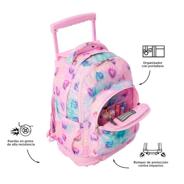 Mochila Grande con Ruedas Porta Laptop 15.4 | 25 L RENGLON GLITTER