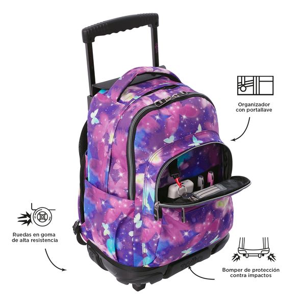 Mochila Grande con Ruedas Porta Laptop 15.4 | 25 L RENGLON GLITTER