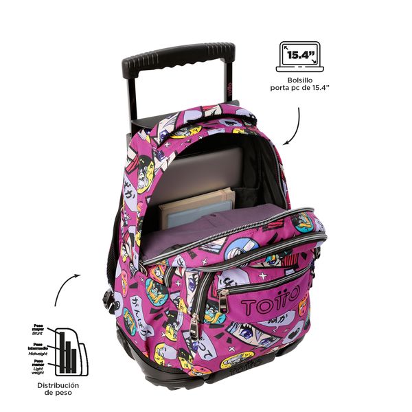 Mochila Grande con Ruedas Porta Laptop 15.4 | 25 L RENGLON