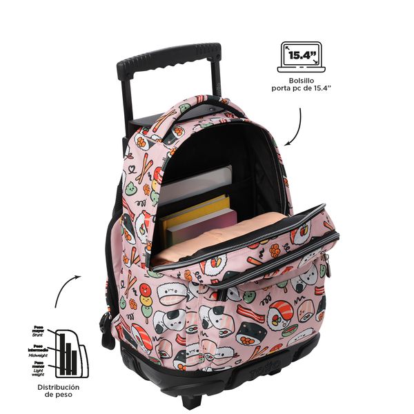 Mochila Grande con Ruedas Porta Laptop 15.4 | 25 L RENGLON