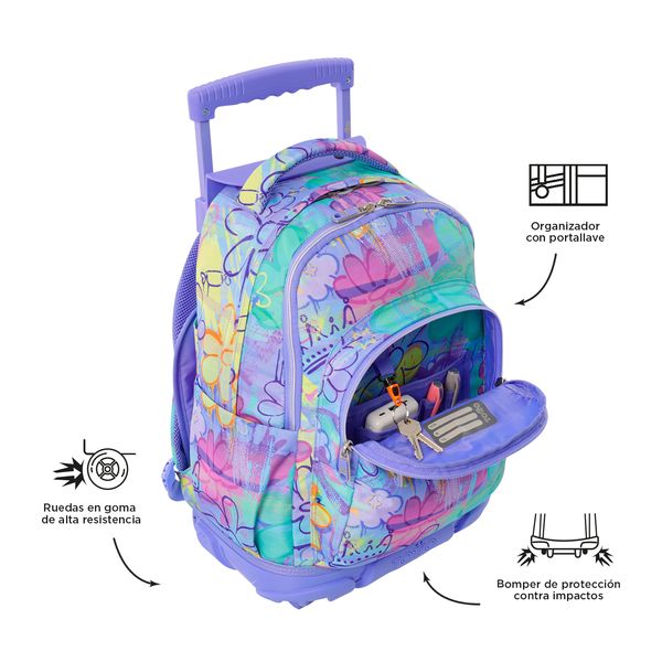 Mochila Grande con Ruedas Porta Laptop 15.4 | 25 L RENGLON
