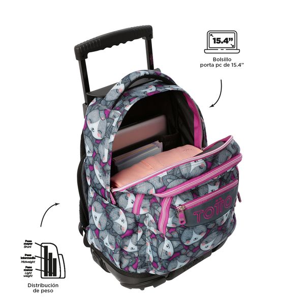 Mochila Grande con Ruedas Porta Laptop 15.4 | 25 L RENGLON