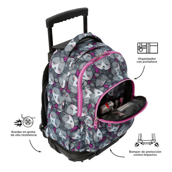 Mochila Grande con Ruedas Porta Laptop 15.4 | 25 L RENGLON