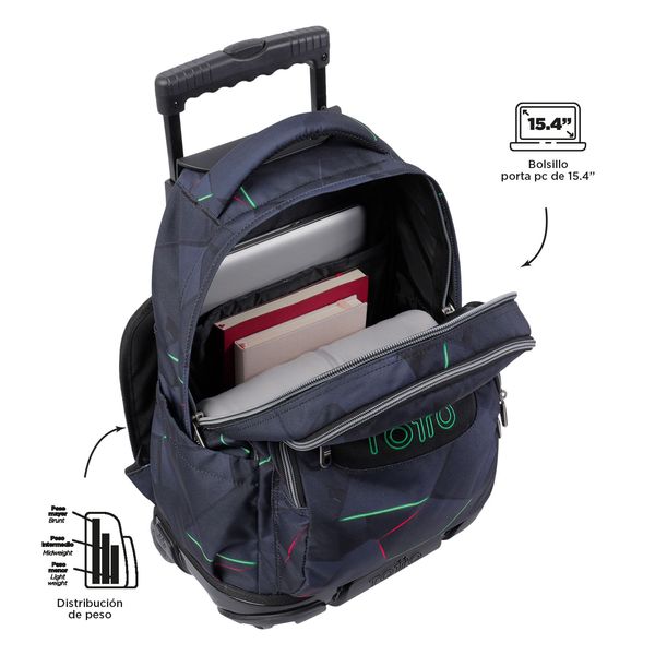 Mochila con Ruedas Rue Bomper Renglones
