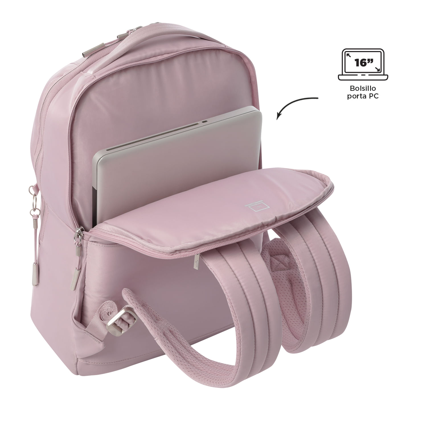 Mochila Mediana Porta Laptop 16 14 L Roxanne