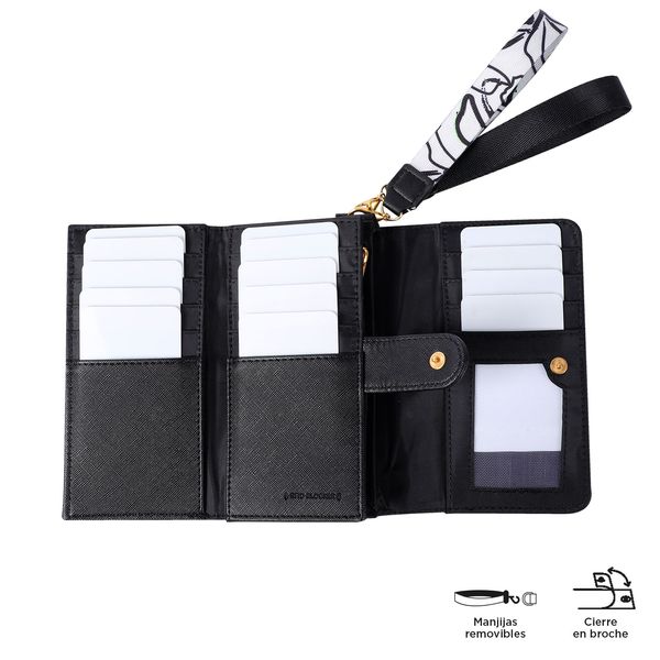 Billetera Para Mujer Donata 2.0 Mediana Negra