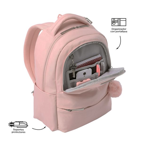 Mochila De Moda Para Mujer Con Porta Laptop 14 Repelente A Liquidos Con Bolsa Secreta Adelaide 2 2.0