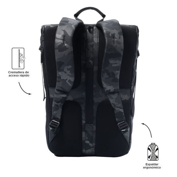 Mochila Ergonomica Grande Porta Laptop 13 Cierre Enrollable