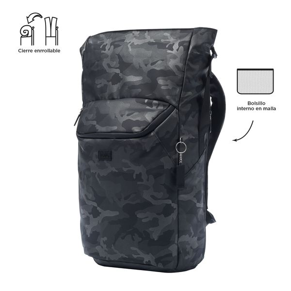 Mochila Ergonomica Grande Porta Laptop 13 Cierre Enrollable