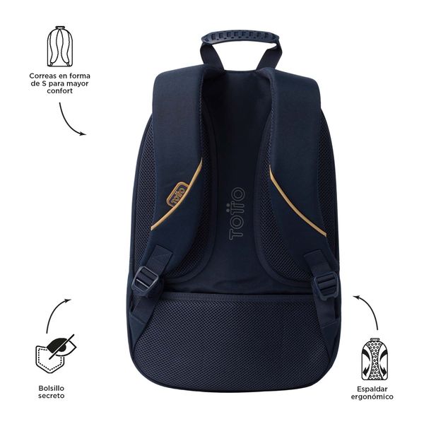 Mochila Ergonomica Grande Porta Laptop 15.4 Repelente A Liquidos Y Organizador Intenro