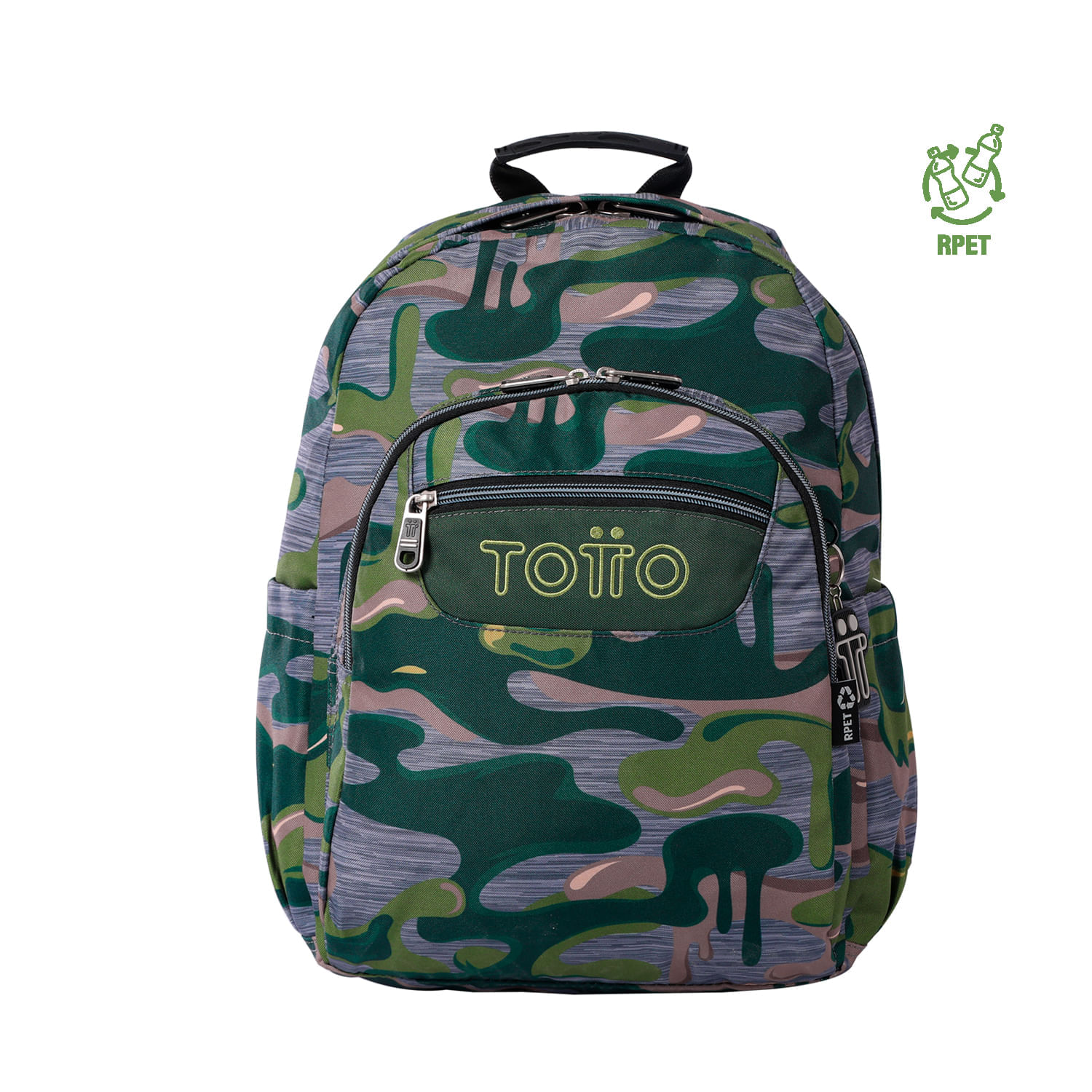 Mochila Hombre Acuarela Escolar Verde