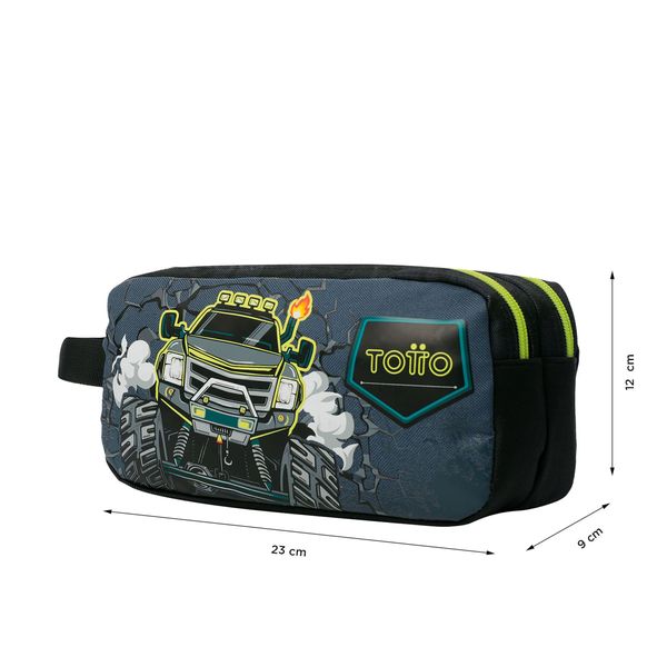 Lapicera escolar para Nino Monster Race Negra