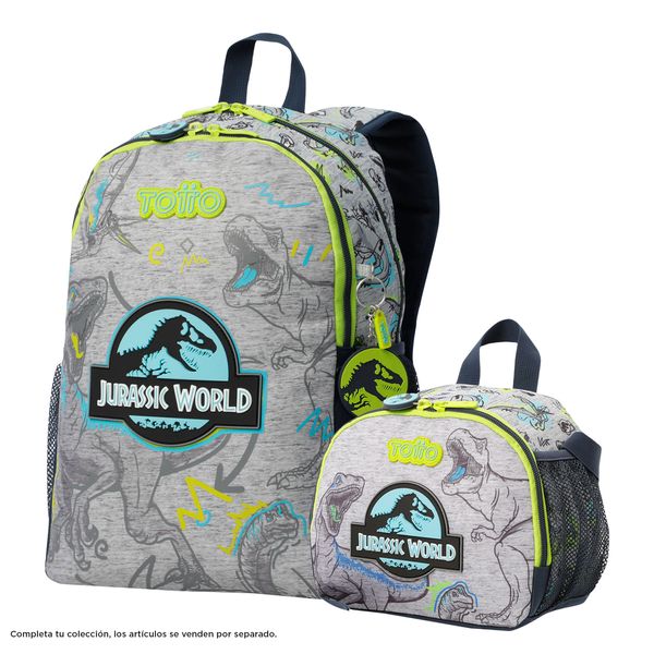 Lonchera Termica para Nino Jurassic World Mediana Gris