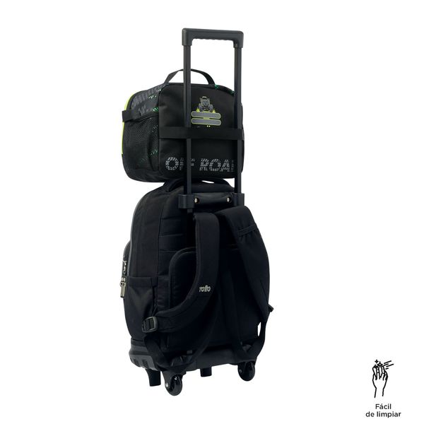 Lonchera Termica para Nino Monster Race Grande Negra