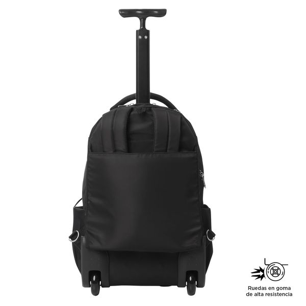 Mochila con Ruedas Trolley Unisex con Porta PC 15 pulgadas Negro