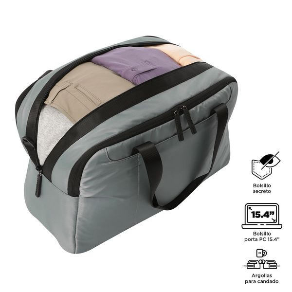 Maleta deportiva de viaje Weekender Grande Gris