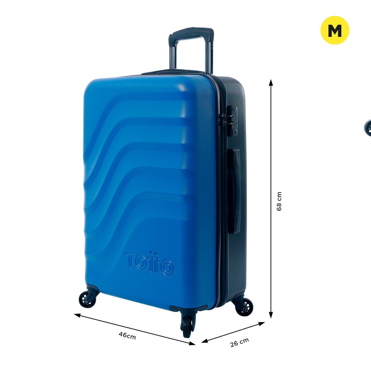 Maleta Mediana 360 Bazy Bodega Azul