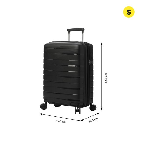 Maleta de Cabina 360 Glide de 10 kilos Negra