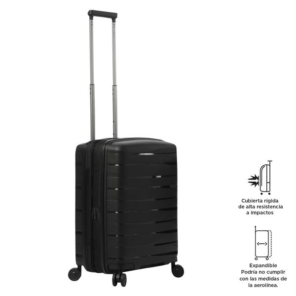 Maleta de Cabina 360 Glide de 10 kilos Negra