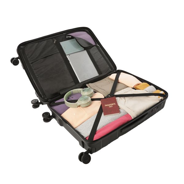 Maleta de 23 Kg 360 Glide Mediana Negra
