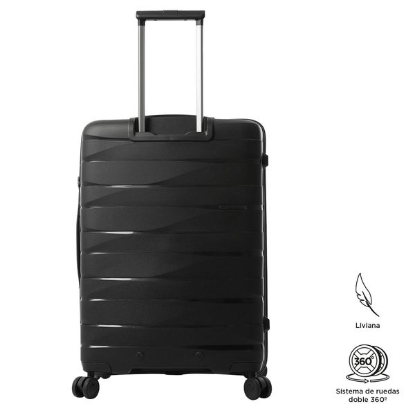 Maleta de 23 Kg 360 Glide Mediana Negra
