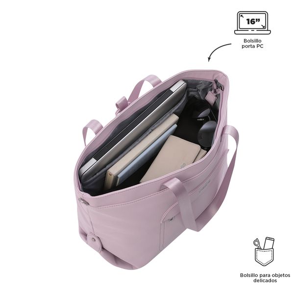 Bolsa para Mujer Madrid Porta PC 16 pulgadas Rosado