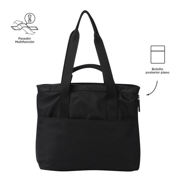 Shopping Bag para Mujer Cresa Porta PC 14 pulgadas Negro