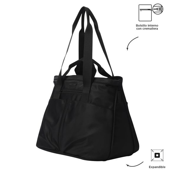 Shopping Bag para Mujer Cresa Porta PC 14 pulgadas Negro
