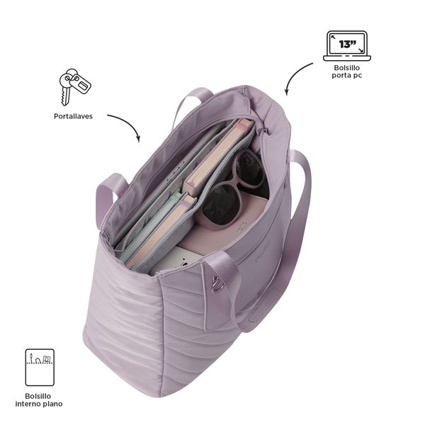 Shopping Bag para Mujer Malawi Porta PC 13 pulgadas Rosado