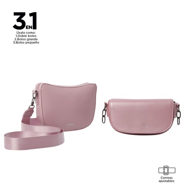 Bolsa para mujer X 2 Style Rosado Pequeno Mujer