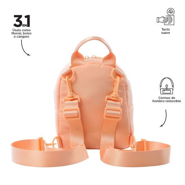 Mochila pequeno Yuen 2.0 Durazno Mujer