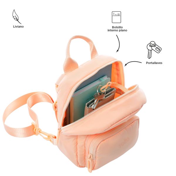 Mochila pequeno Yuen 2.0 Durazno Mujer