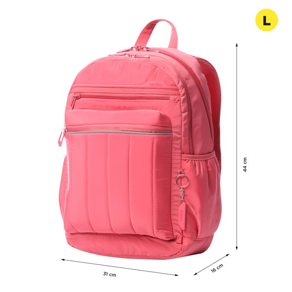 Mochila Universitario Porta PC 14 pulgadas Plaine Rojo Mujer